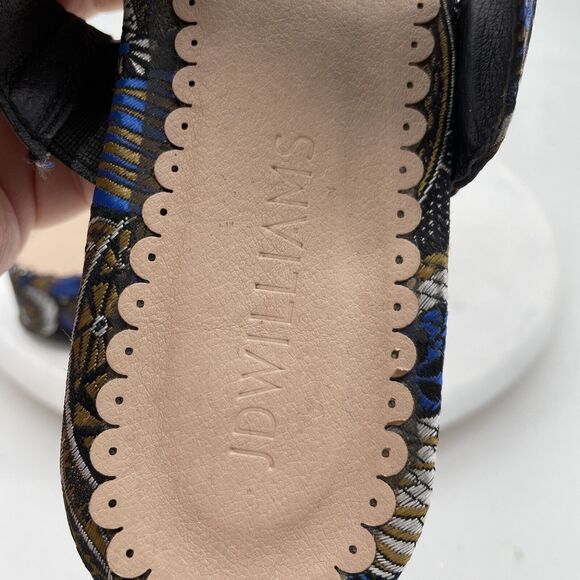 JD William Blue Patterned glitzy sandals size 6 EEE wide fit - Picture 14 of 14